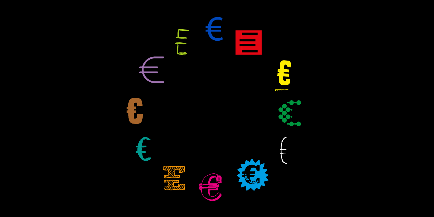 Пример шрифта Euro Icon Kit Symbols #5